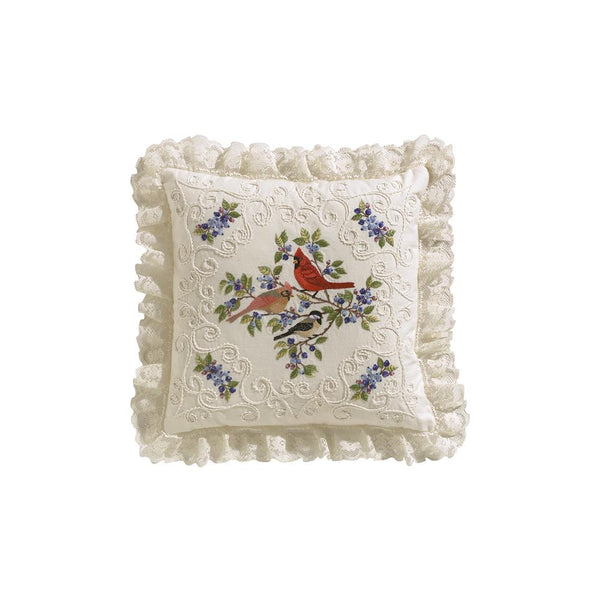 Janlynn Candlewicking Embroidery Kit 14"X14", Birds & Berries-Stitched In Thread