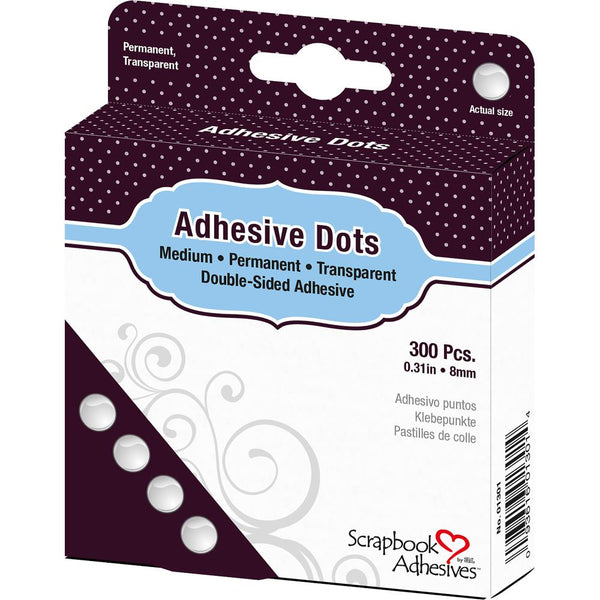 Scrapbook Adhesives Dodz Adhesive Dot Roll, Medium .375" 300/Pkg