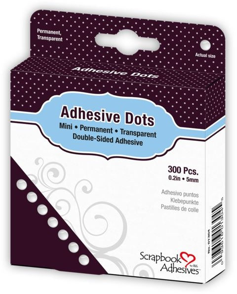 Scrapbook Adhesives Dodz Adhesive Dot Roll, Mini 0.2" (5mm), 300 pcs.
