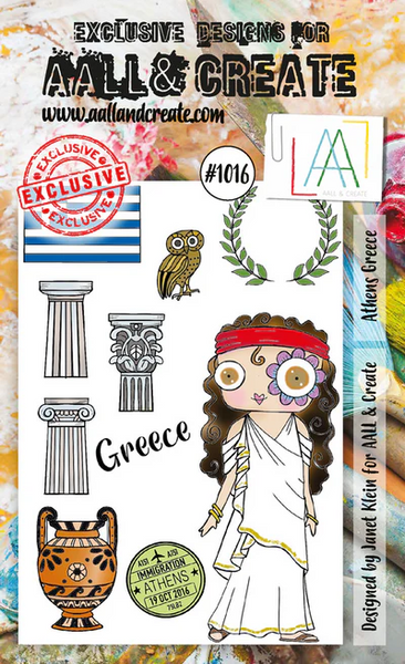 AALL & Create, A7 Clear Stamp by Janet Klein, Athens Greece (#1016)