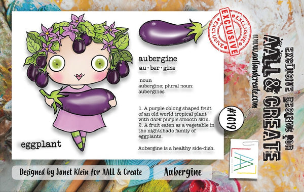 AALL & Create, #1019, Aubergine, A7 Photopolymer Clear Stamp Set by Janet Klein