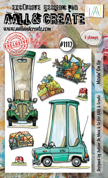 AALL & Create, #1112, Movin' On Up, A6 Photopolymer Clear Stamp Set by Autour De Mwa