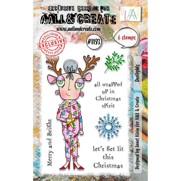 AALL & Create, #1193, Deelights, A7 Clear Stamps, Designed by Janet Klein