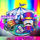 AALL & Create, #1206, The Big Top, A6 Clear Stamps, Designed by Janet Klein