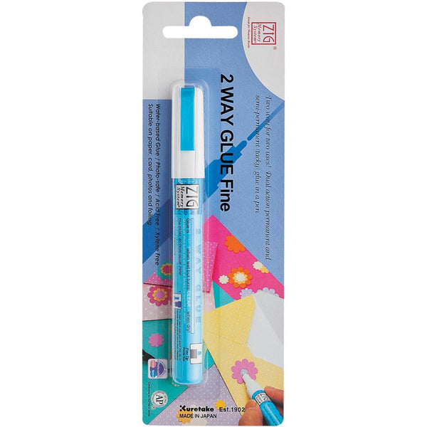 Zig 2-Way Glue Pen Carded, Fine Tip