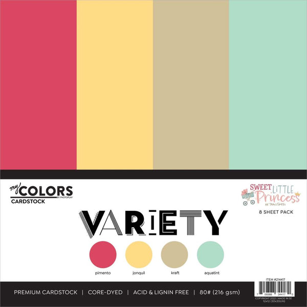PhotoPlay Cardstock Variety Pack 8/Pkg, Sweet Little Princess