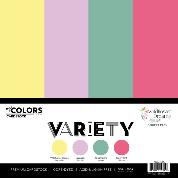 PhotoPlay Cardstock Variety Pack 8/Pkg, Wildflower Dreams
