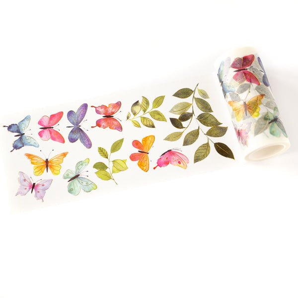 Pinkfresh Studio Washi Tape 4"X10m, Fluttering Butterflies