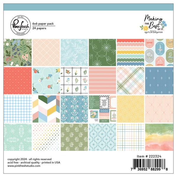 Pinkfresh Studio, Making The Best Of It Double-Sided Paper Pack 6"X6",