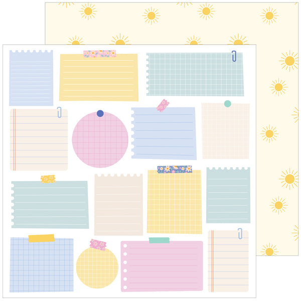 Pinkfresh, The Simple Things Double-Sided Cardstock 12"X12", Take Note