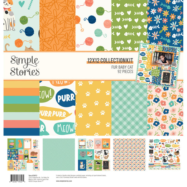 Simple Stories Collection Kit 12"X12", Fur Baby Cat
