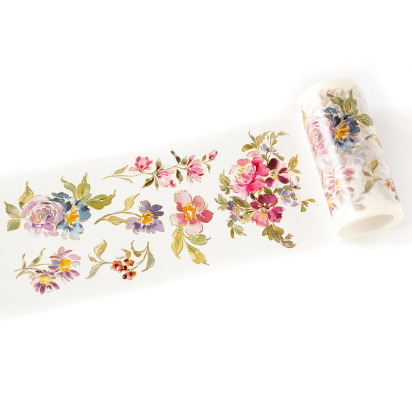 Pinkfresh Studio Washi Tape 4"X10m, Artsy Floral