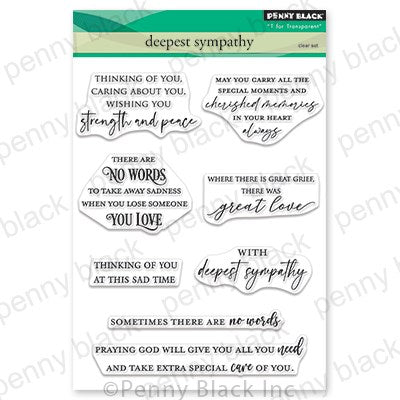 Penny Black, Clear Stamps, 5"x 6.5", Deepest Sympathy (31-057)