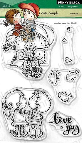 Penny Black, Clear Stamps, 4"x6", Cute Couple (31-127)