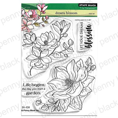Penny Black, Clear Stamps, 5"x 6.5", Dreams Blossom (31-131)