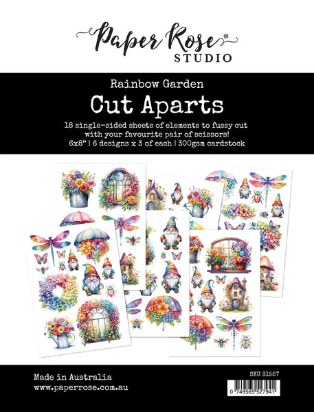Paper Rose, Cut Aparts Paper Pack, Rainbow Garden