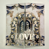 Paper Rose, Wedding Blooms, Layered Love Word Metal Die (31605)