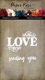 Paper Rose, Wedding Blooms, Layered Love Word Metal Die (31605)