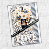 Paper Rose, Wedding Blooms, Layered Love Word Metal Die (31605)