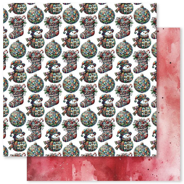 Paper Rose, 12"X12" Double-Sided Patterned Paper, Christmas Cheer B