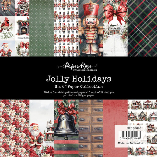 Paper Rose, 6x6 Double-Sided Paper Collection, Jolly Holidays