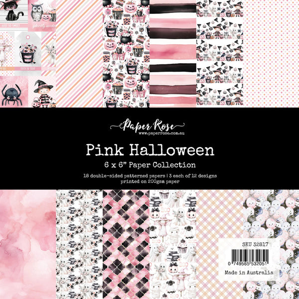 Paper Rose, 6x6 Paper Collection, Pink Halloween