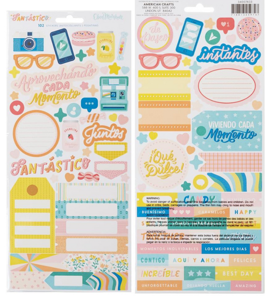 Obed Marshall Fantastico Cardstock Stickers 6"X12" 102/Pkg
