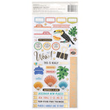 Vicki Boutin Where To Next Thickers Stickers 88/Pkg, Happy Life Phrase/Chipboard