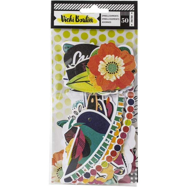 Vicki Boutin, Color Kaleidoscope, Ephemera Die-Cuts 50/Pkg-Cardstock Icons