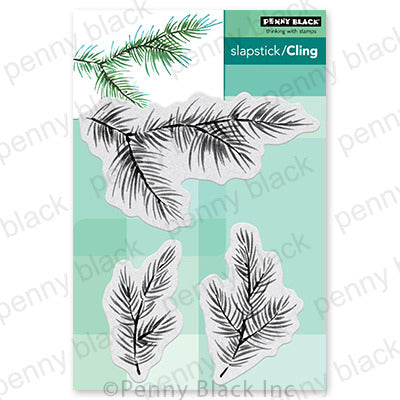 Penny Black, Cling Stamp, Delicate Pines, 4.5"x2.5", 1.4'x2.6", 1.8"x3"