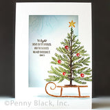 Penny Black Cling Stamps, Tree Sleigh (40-941)