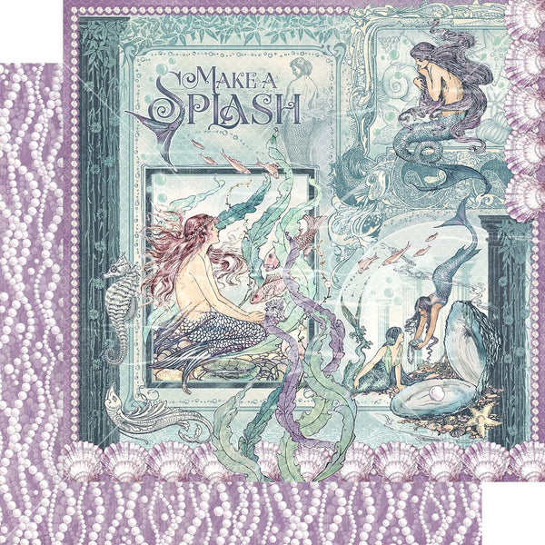 Graphic 45, Make A Splash Double-Sided Cardstock 12"X12", Make A Splash