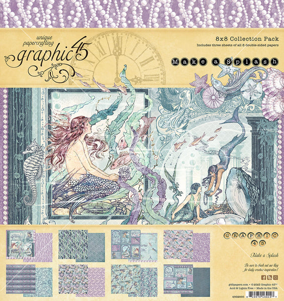 Graphic 45 Collector's Edition Pack 8"X8", Make A Splash