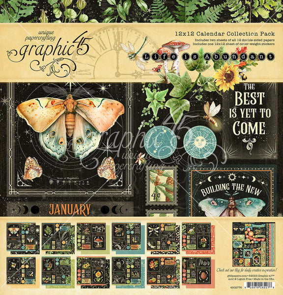 Graphic 45, Collection Pack 12"X12", Life Is Abundant with Sticker Sheet