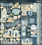Graphic 45, The Beach Is Calling, Cardstock Stickers (4502803)
