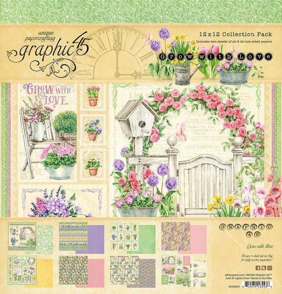 Graphic 45 Collection Pack 12"X12", Grow With Love