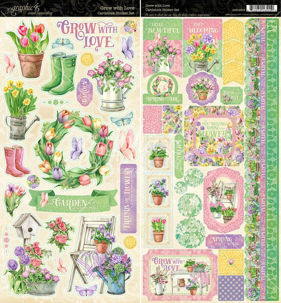 Graphic 45, Grow With Love, Cardstock Stickers (4502818)