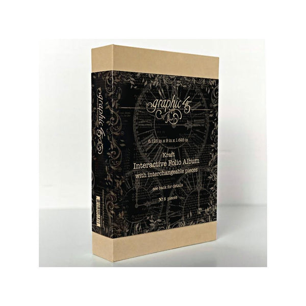 Graphic 45 Staples Interactive Folio Album, Kraft