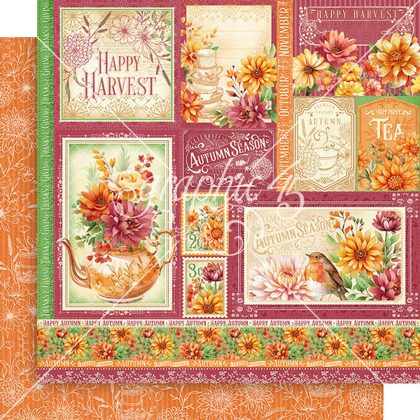 Graphic 45 Season To Celebrate Double-Sided Cardstock 12"X12", Autumn Cut-Apart (4502950)