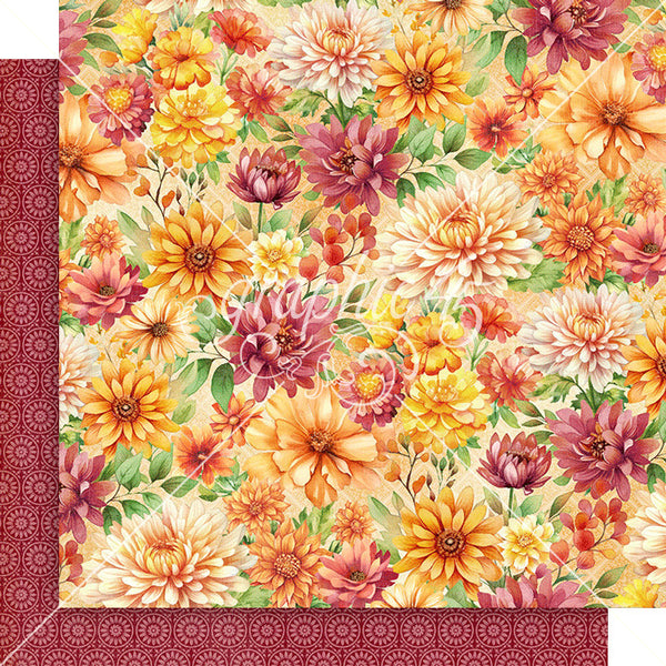 Graphic 45 Season To Celebrate Double-Sided Cardstock 12"X12", Autumn Floral (4502951)
