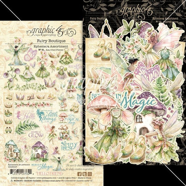 Graphic 45 Ephemera Set, Fairy Boutique (4503047)