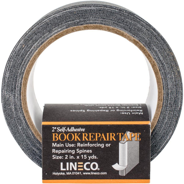 Lineco, Self-Adhesive Book Repair Tape, Black 2"X15yd