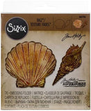 Sizzix, Bigz Die W/Texture Fades Embossing Folder By Tim Holtz, Seashells
