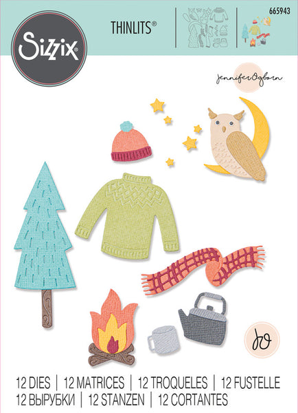 Sizzix Thinlits Dies By Jennifer Ogborn 12/Pkg, Cozy Woodland (#665943)
