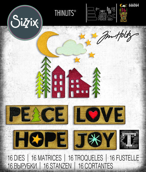 Sizzix Thinlits Dies By Tim Holtz 16/Pkg, Christmas Cutouts