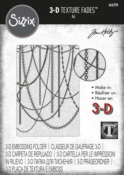 Sizzix 3D Texture Fades Embossing Folder By Tim Holtz, Sparkle
