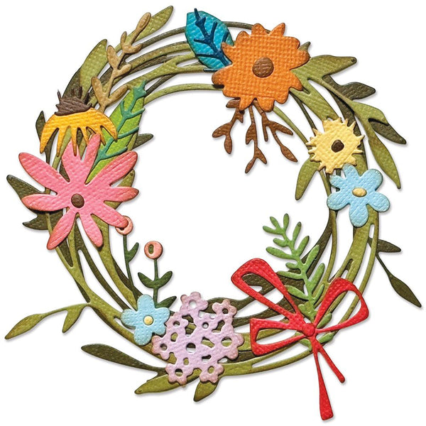 Sizzix Thinlits Dies By Tim Holtz 14/Pkg, Vault Funny Floral Wreath