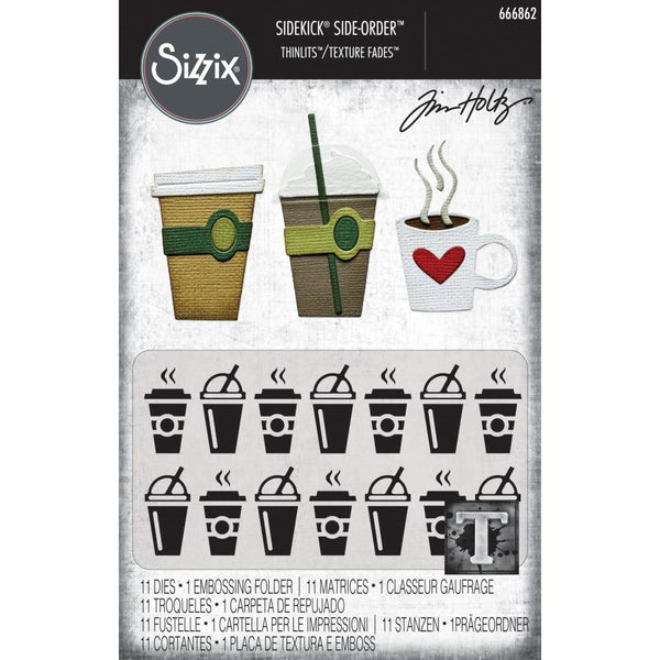 Sizzix Sidekick Texture Fades Embossing Folder By Tim Holtz, Fresh Brewed (666862)