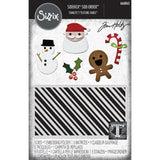 Sizzix Sidekick Texture Fades Embossing Folder By Tim Holtz, Christmas Minis (666863)