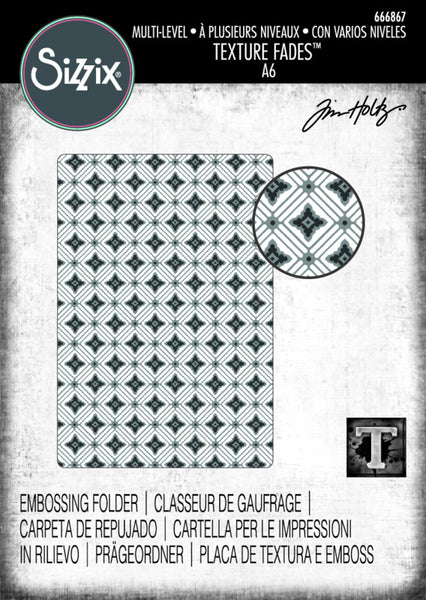 Sizzix Multi Level Textured Impressions Embossing Folder by Tim Holtz, Vault Diamonds (#666867)